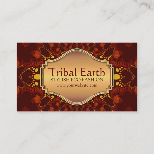 Tribal Earth Eco Carte de visite de mode (Devant)