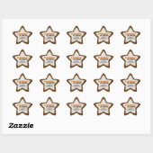 Tribal Earthy Batik Custom Name Star Stickers (Vel)
