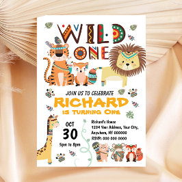 Tribal eerste verjaardag uitnodiging