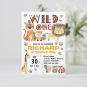 Tribal eerste verjaardag uitnodiging (Staand voorkant)