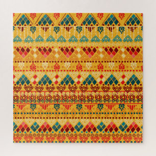 Tribal elementen, veelzijdig naadloos patroon. legpuzzel