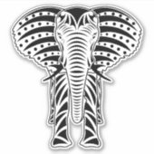 Tribal Elephant Sticker (Voorkant)