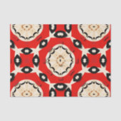 Tribal Etnische Boho Chic Geometric Red Black Beig Tissuepapier (Voorkant)