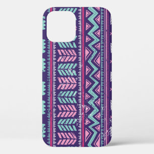 Tribal Etnische: Kleurrijk Naadloos Patroon. iPhone 12 Hoesje
