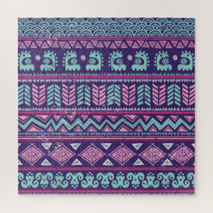 Tribal Etnische: Kleurrijk Naadloos Patroon. Legpuzzel