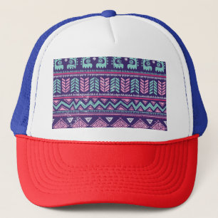 Tribal Etnische: Kleurrijk Naadloos Patroon. Trucker Pet