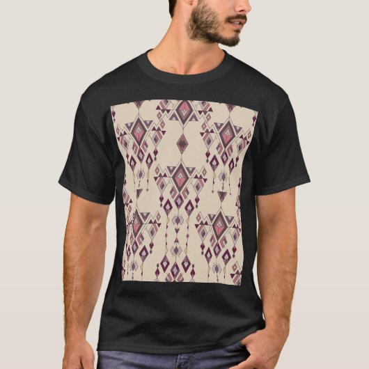 Tribal Etnische Naadloze Aztec T-shirt (Voorkant)