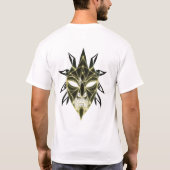 Tribal Face Art - Geometrisch draadframe ontwerp T-shirt (Achterkant)