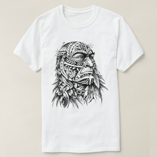 Tribal Face Art T-shirt (Design voorkant)