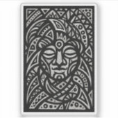 Tribal Face Sticker (Voorkant)
