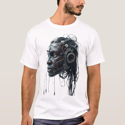 Tribal Face Wires Art T-shirt (Voorkant)