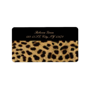 Tribal Fashionista Safari Dier Luipaard Print Etiket