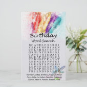 Tribal Feather Birthday word search game (Staand voorkant)