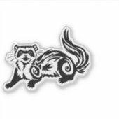 Tribal Ferret Tattoo Design Sticker (Voorkant)