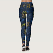 Tribal Festive Folk Pattern Leggings (Achterkant)