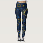 Tribal Festive Folk Pattern Leggings (Voorkant)