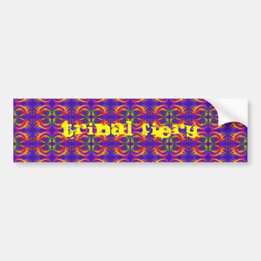 Tribal Fiery Bumpersticker (Voorkant)