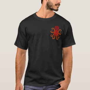 Tribal Fire Octopus voor/achter T-shirt