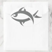 Tribal Fish Ovale Sticker (Tas)