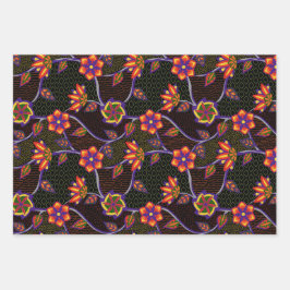 Tribal Floral inpakpapier Vel