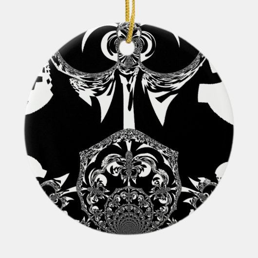 Tribal Flower Keramisch Ornament (Voorkant)