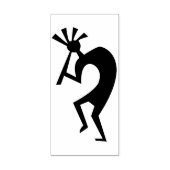 Tribal Fluit Speler Art Stamp Rubberstempel (Afrduk)