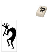 Tribal Fluit Speler Art Stamp Rubberstempel (Gestempeld)