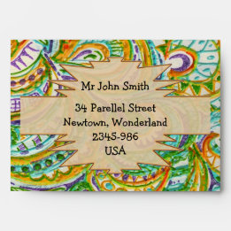 Tribal Folk Patroon Enveloppen