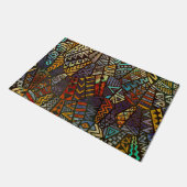 Tribal Folk Pattern Gold en Paint Deurmat (Schuin)