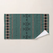 Tribal Forest Green Mud Cloth Bad Handdoek (Handdoek)