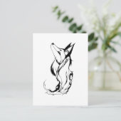 Tribal Fox Tattoo Design Briefkaart (Staand voorkant)