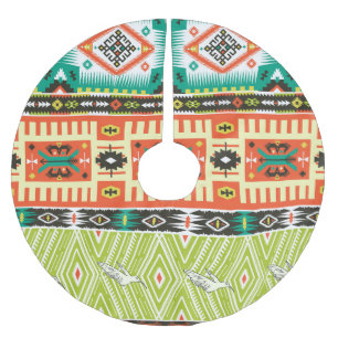 Tribal Geometric: citeert tekstpatroon. Kerstboom Rok