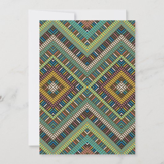 Tribal Geometric Pattern Boho Etnische Azteken Kaart (Voorkant)