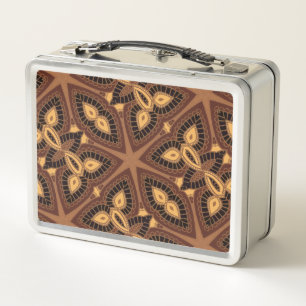 Tribal Geometric Print Metalen Lunch Box