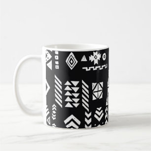 Tribal geometric: stijlvolle naadloze achtergrond. koffiemok