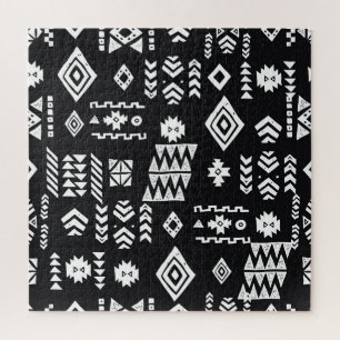 Tribal geometric: stijlvolle naadloze achtergrond. legpuzzel