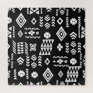 Tribal geometric: stijlvolle naadloze achtergrond. legpuzzel