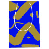 Tribal Gold en Royal Blue Medium Cadeauzakje (Voorkant)