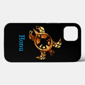 Tribal Gold Hawaiian Zee Turtle on Black Case-Mate iPhone Case (Achterkant (horizontaal))