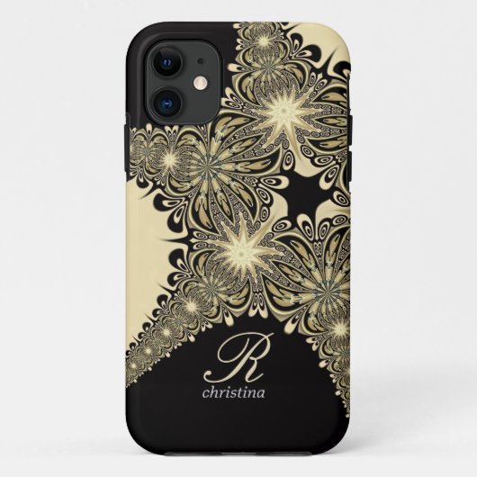 Tribal Gold Lace Monogram iPhone 5 Case-Mate iPhone Case (Achterkant)