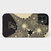 Tribal Gold Lace Monogram iPhone 5 Case-Mate iPhone Case (Achterkant (horizontaal))