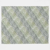 Tribal Green Stripes Abstract Pattern  Fleece Deken (Voorkant (Horizontaal))