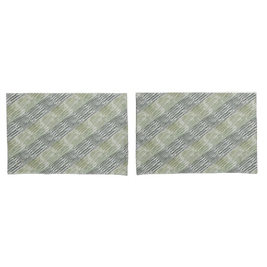 Tribal Green Stripes Abstract Pattern  Kussensloop (Voorkant-Set)
