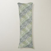 Tribal Green Stripes Abstract Pattern Lichaamskussen (Voorkant Verticaal)