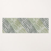 Tribal Green Stripes Abstract Pattern Yogamat (Voorkant (horizontaal))