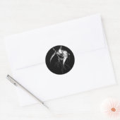 Tribal Grim Reaper Ronde Sticker (Envelop)