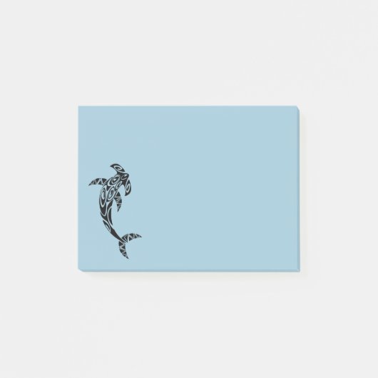 Tribal Hammerhead Shark Illustratie Post-it® Notes (Voorkant)