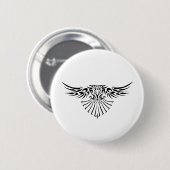 Tribal Hawk Tattoo Design Ronde Button 5,7 Cm (Voorkant /achterkant)