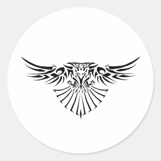 Tribal Hawk Tattoo Design Sticker (Voorkant)