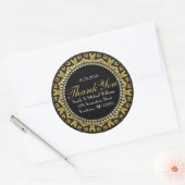 Tribal HeART Deco Goud Zwart Dank u Stickers (Envelop)